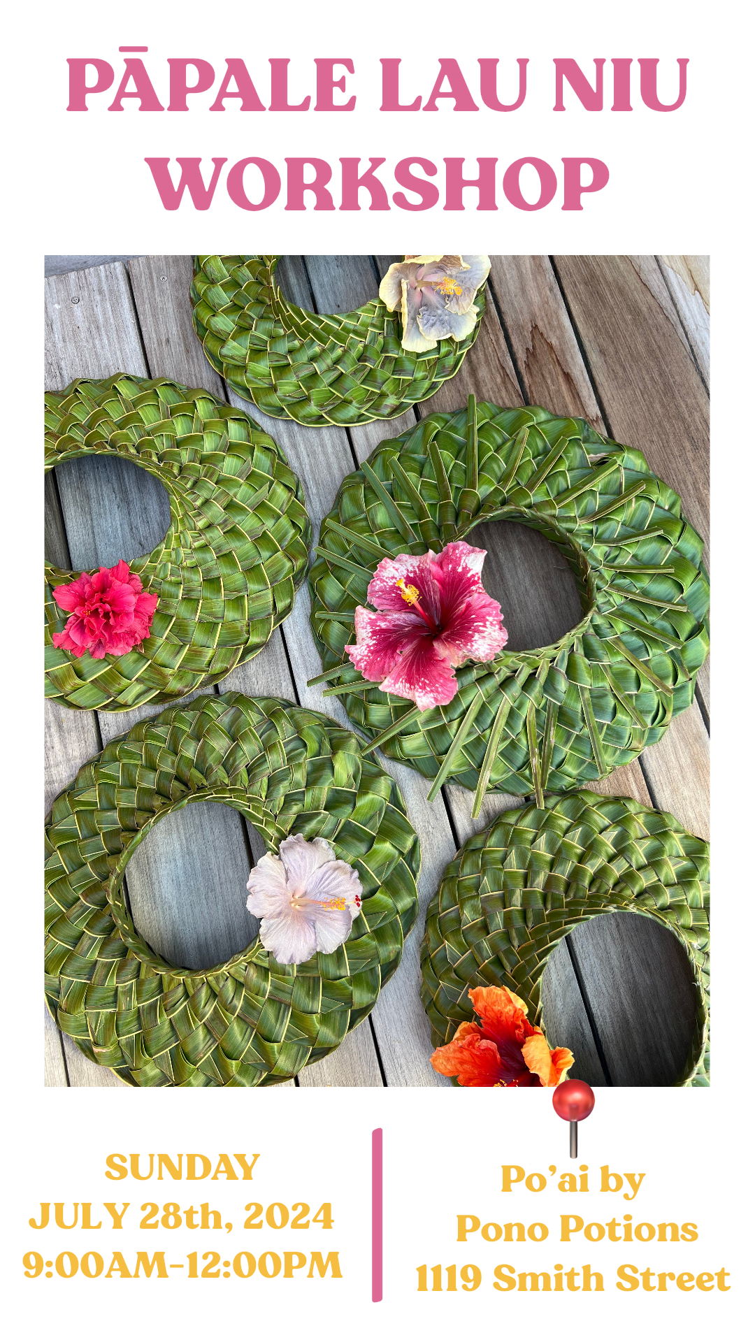 PĀPALE LAU NIU WORKSHOP TICKETS – CocoKealohi