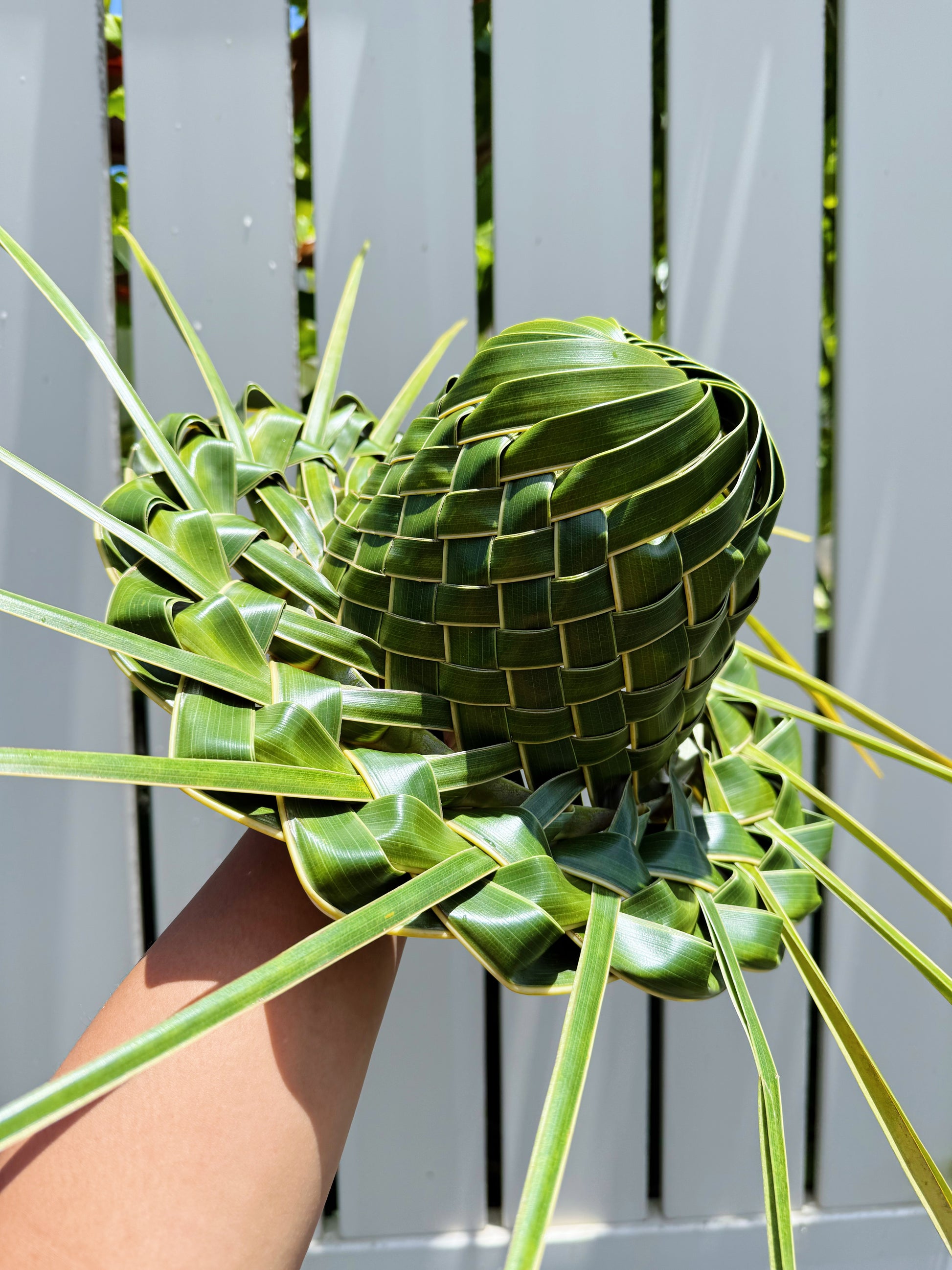 coconut palm frond hat Closed top pāpale niu – CocoKealohi